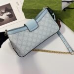 Gucci Padlock Small Shoulder Bag GG Supreme Dusty Blue 27Cm 811705 FAD3R 8744 - Image 4