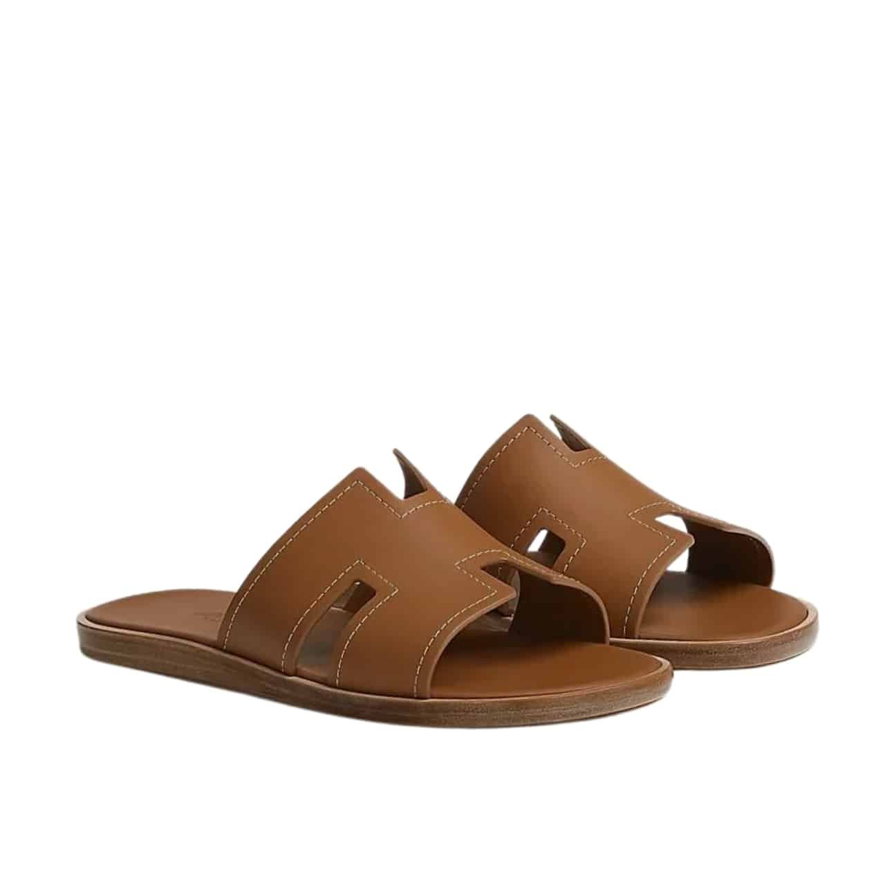 TBB-11 Hermes Izmir Sandal Brown H221826ZHA3415 - Image 1