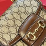 Gucci Horsebit 1955 Mini Top Handle Bag Beige And Ebony 14Cm 781387 92TCG 8563 - Image 5