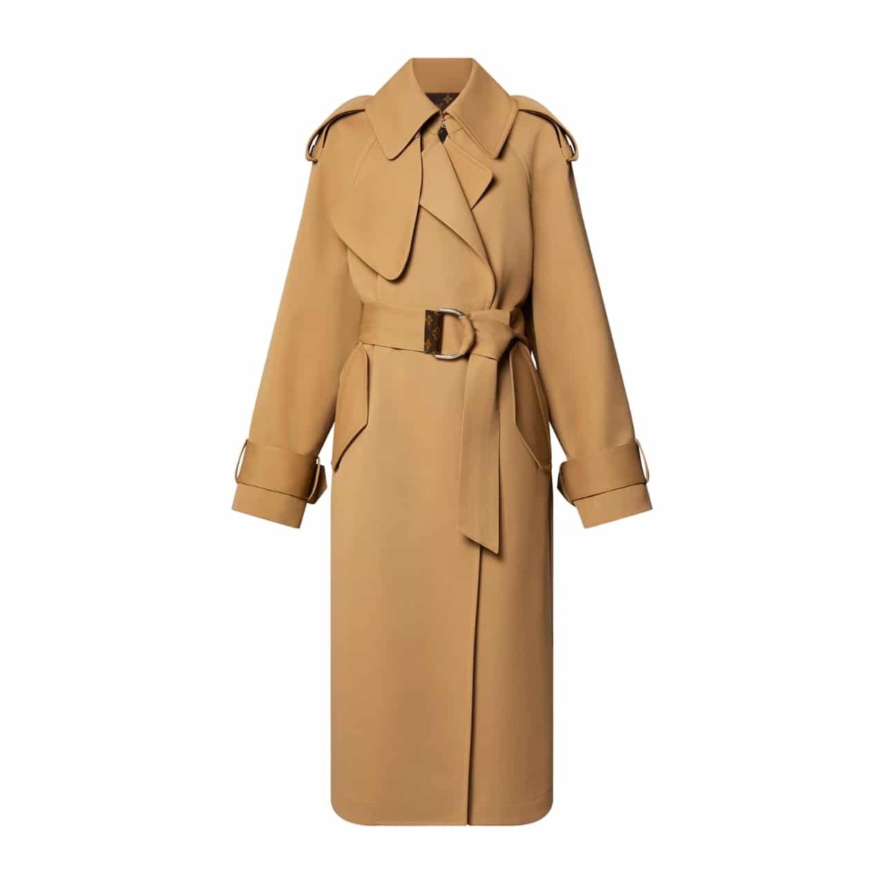 TBNB-15-1 Louis Vuitton Oversized Detail Trench Coat Sandy Beige 1ABD9W - Image 1