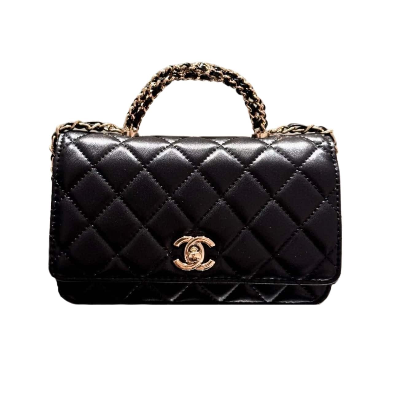 TBNB-2-15 Chanel Classic Mini Flap With Chain Handle Black 19Cm - Image 1