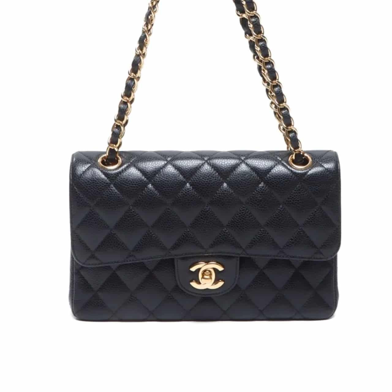 Thumbnail-12 Chanel Classic Flap Caviar Black Crossbody Bag 20Cm - Image 1