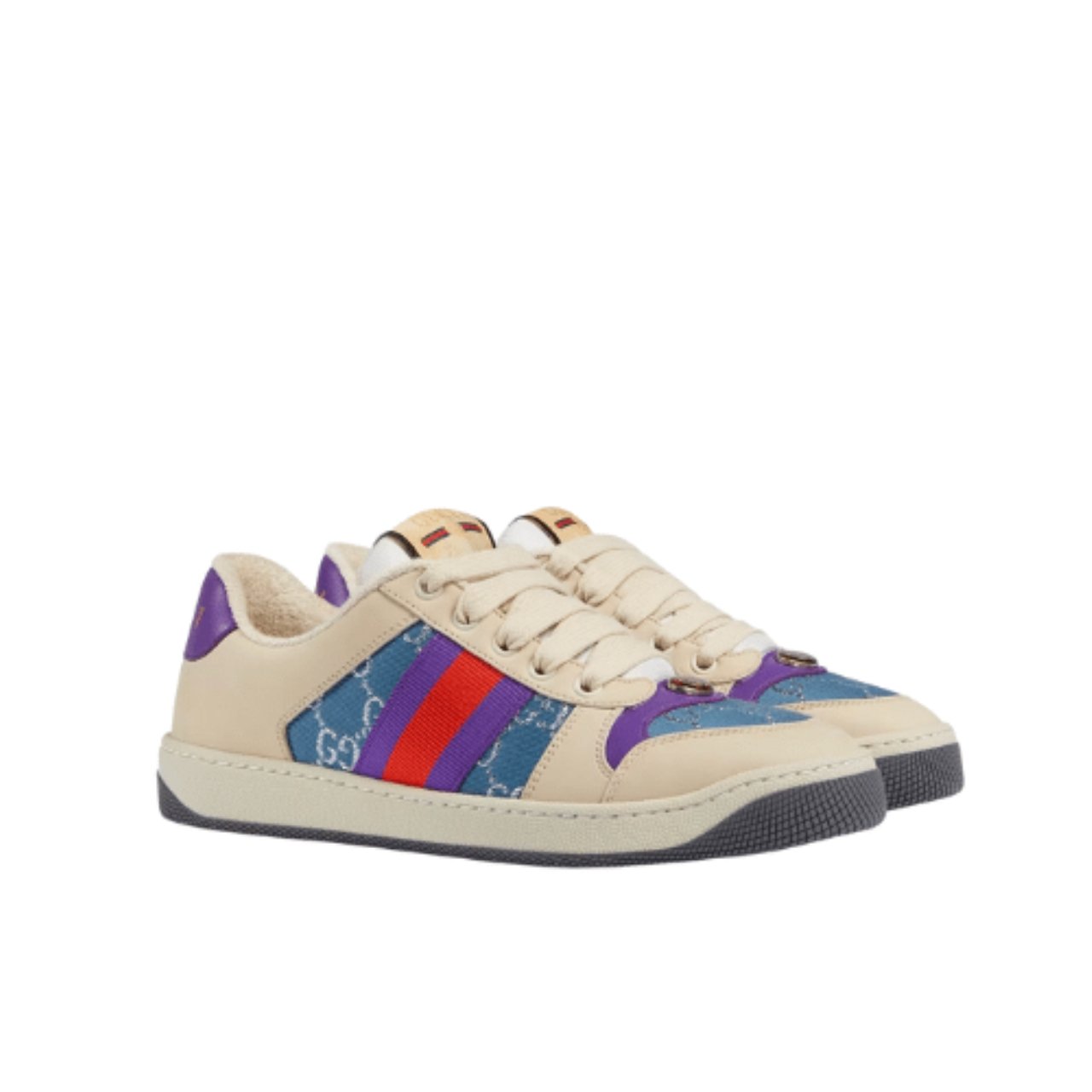 Thumbnail-2-6 Gucci WMNS Screener Blue GG Lamé 577684 2C830 4690 - Image 1