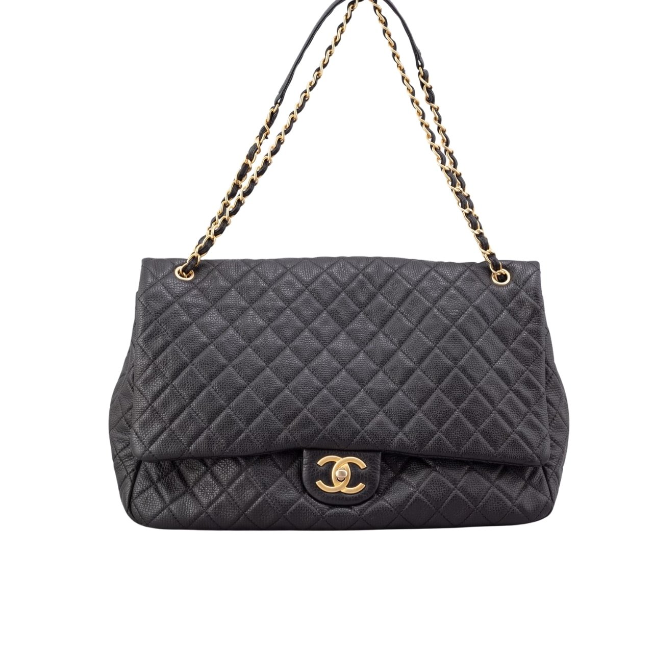 Thumbnail-20-3 Chanel XXL Airline Classic Travel Flap Bag Caviar Leather Black Gold Hardware 46Cm - Image 1