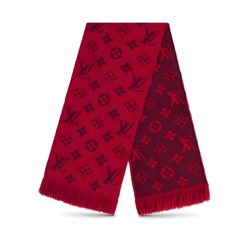 Thumbnail-22-2 Louis Vuitton Logomania Shine Scarf Red 180Cm - Image 1