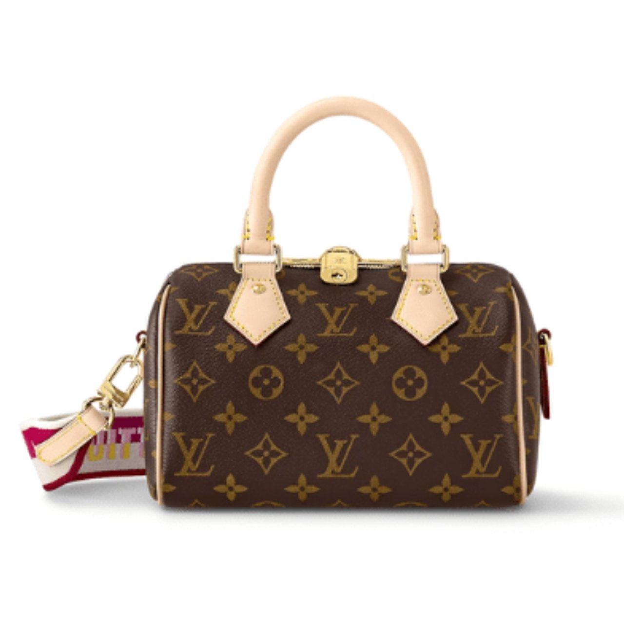 Thumbnail-23-1 Louis Vuitton Speedy Bandoulière 20 Fuchsia Red Strap 20Cm M45948 - Image 1