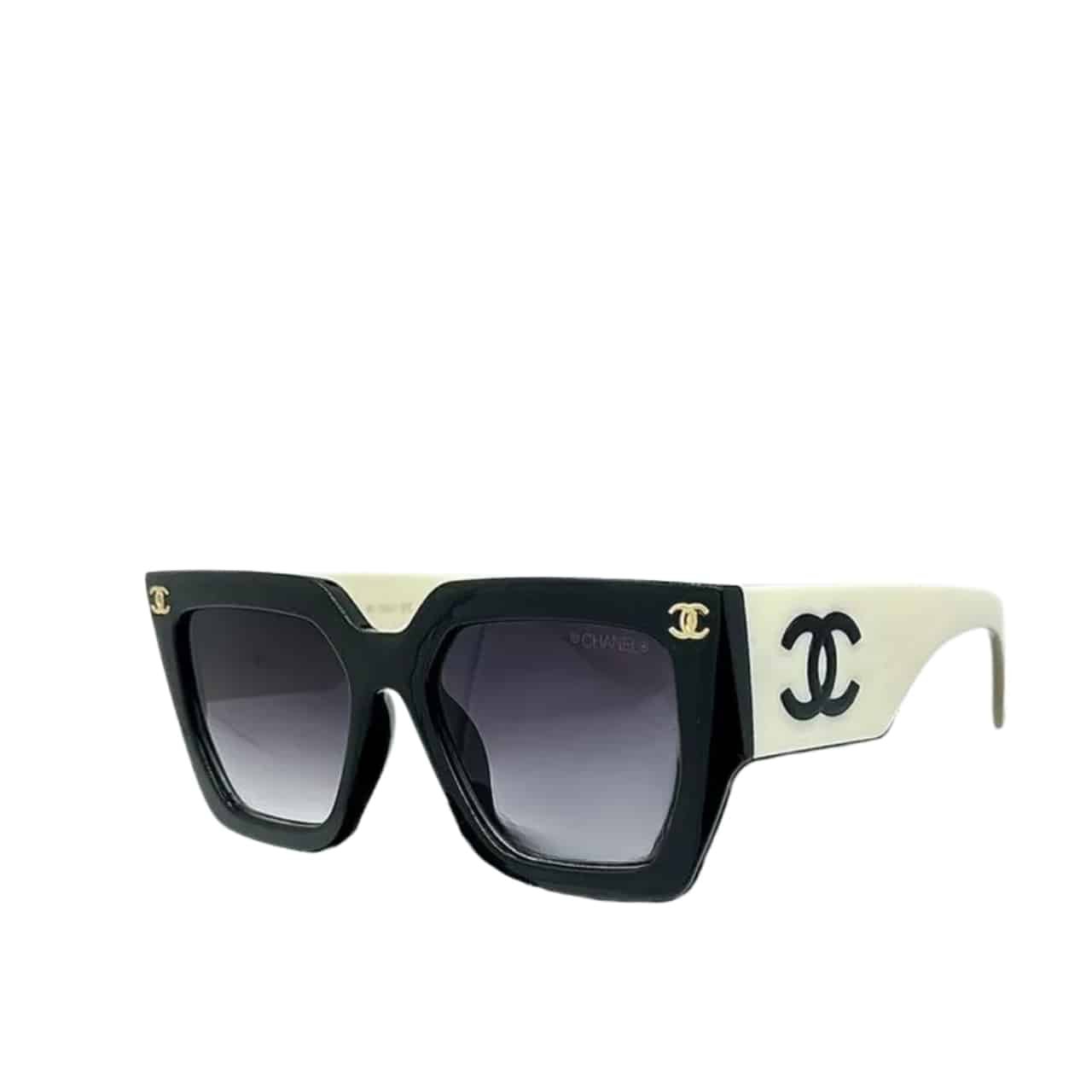Thumbnail-30-4-1 Chanel Vintage Black White Sunglasses - Image 1
