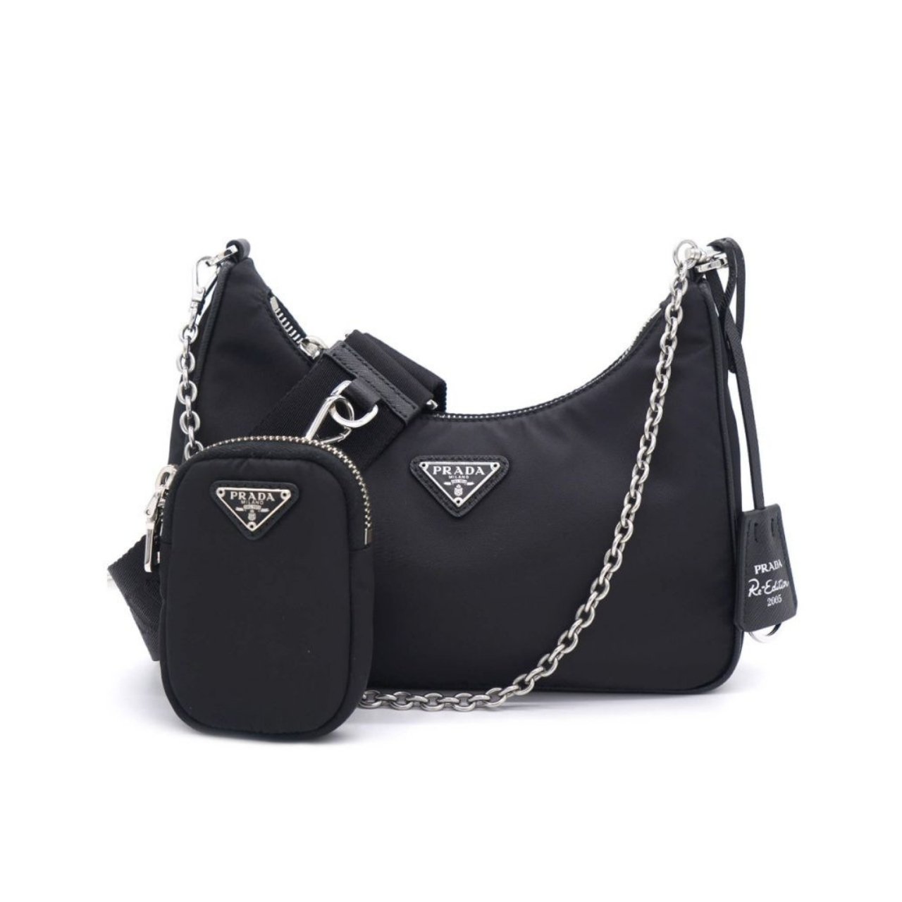 Thumbnail-30 Prada Re Edition 2005 Re Nylon Bag Black 26Cm - Image 1