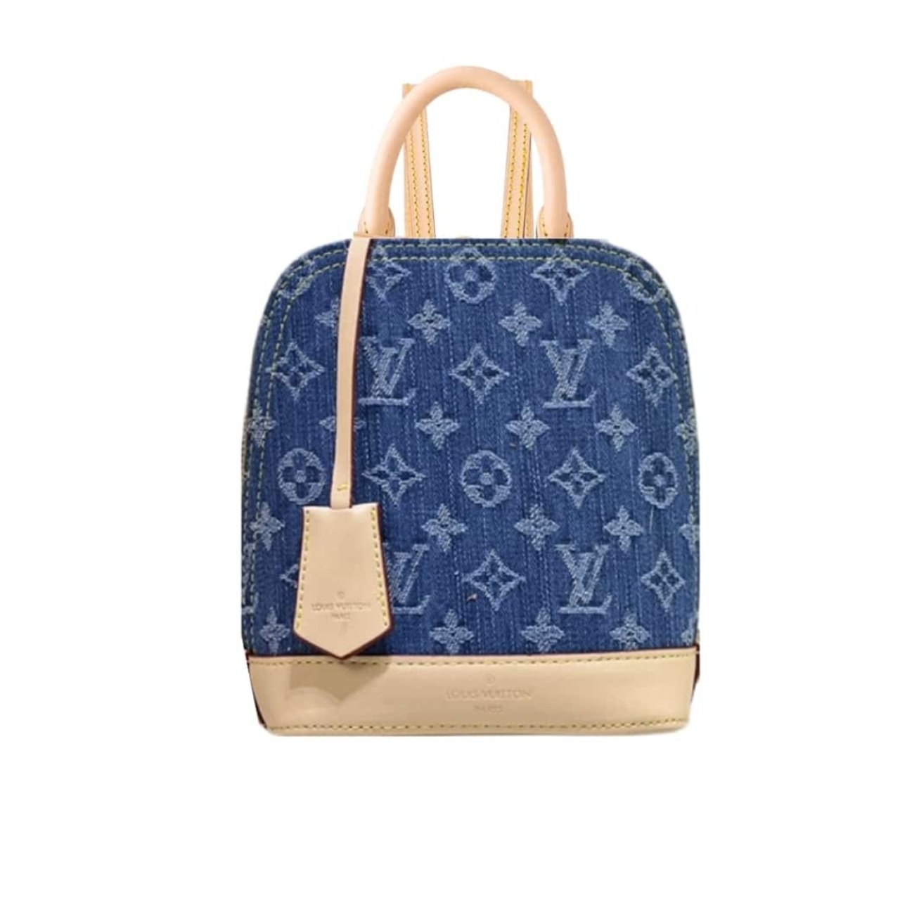Thumbnail-34-4 Louis Vuitton Alma Backpack Blue Denim 20Cm - Image 1
