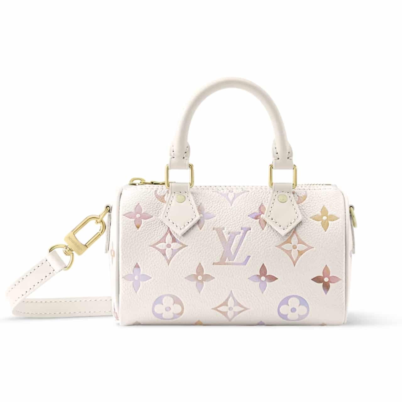 Thumbnail-4-8 Louis Vuitton Nano Speedy Dream Beige 16Cm M25591 - Image 1