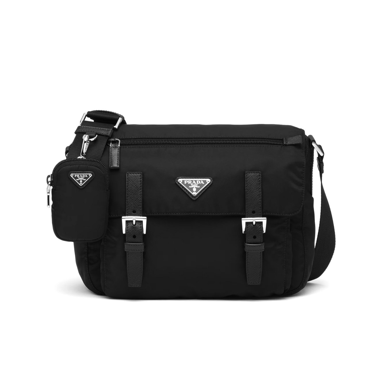Thumbnail-48-1 Prada Re Nylon Shoulder Bag Black 30Cm 1BD953 RV44 F0002 V B1M - Image 1