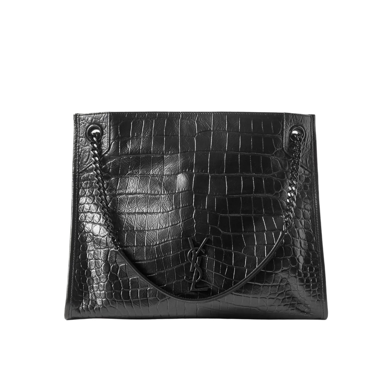 Thumbnail-52-3 Saint Laurent Niki Shopping Bag In Embossed Leather Black 33Cm - Image 1