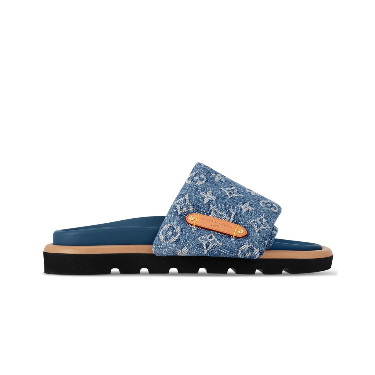 Thumbnail-7-8 Louis Vuitton Pool Pillow Flat Comfort Mules Blue 1ACJVH - Image 1