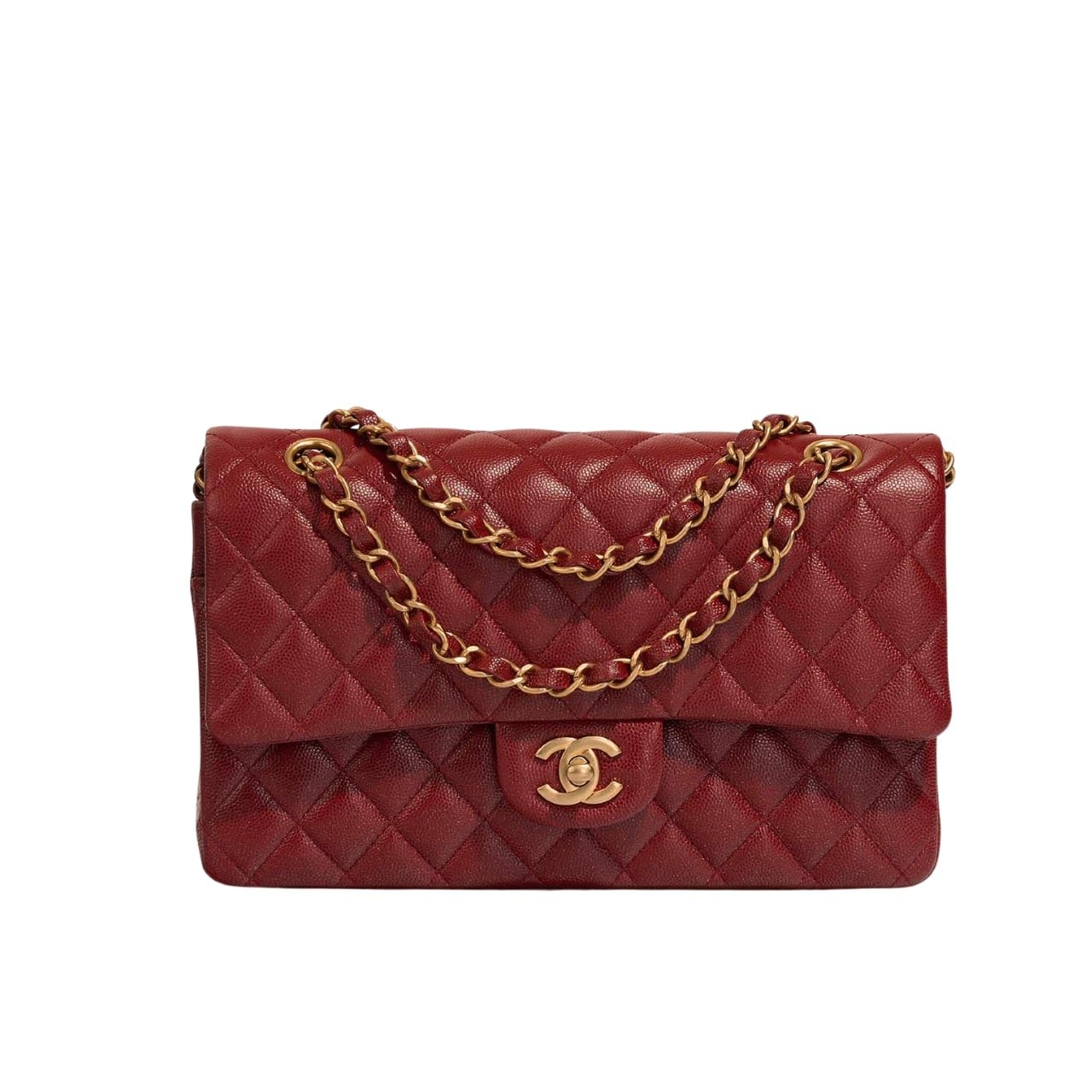 Untitled-1280-x-1280-px-10-1 Chanel Medium Classic Double Flap Burgundy Gold Hardware 25Cm - Image 1