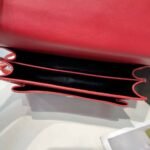 Saint Laurent Sunset Embossed Leather Bag Red 22Cm - Image 9