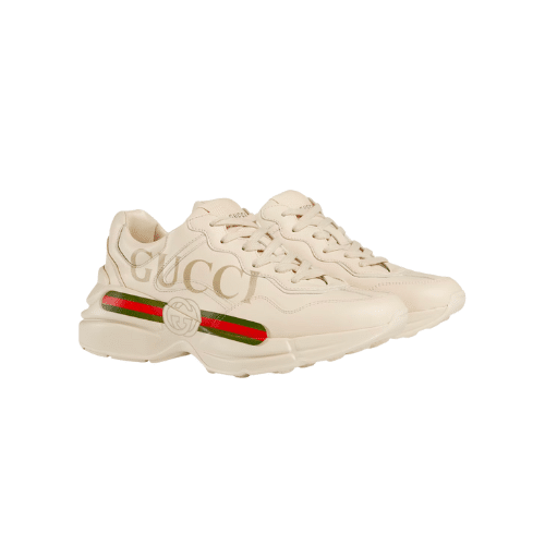 dne-30 Gucci Women’S Rhyton Gucci Logo Leather Sneaker 528892 DRW00 9522 - Image 1