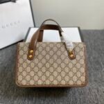 Gucci Horsebit 1955 Top Handle Bag Beige And Ebony 27Cm 645453 92TCG 8563 - Image 5