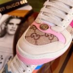 Gucci Women’S Screener Sneaker With Crystals Pink ‎677423 9SFR0 2587 - Image 4