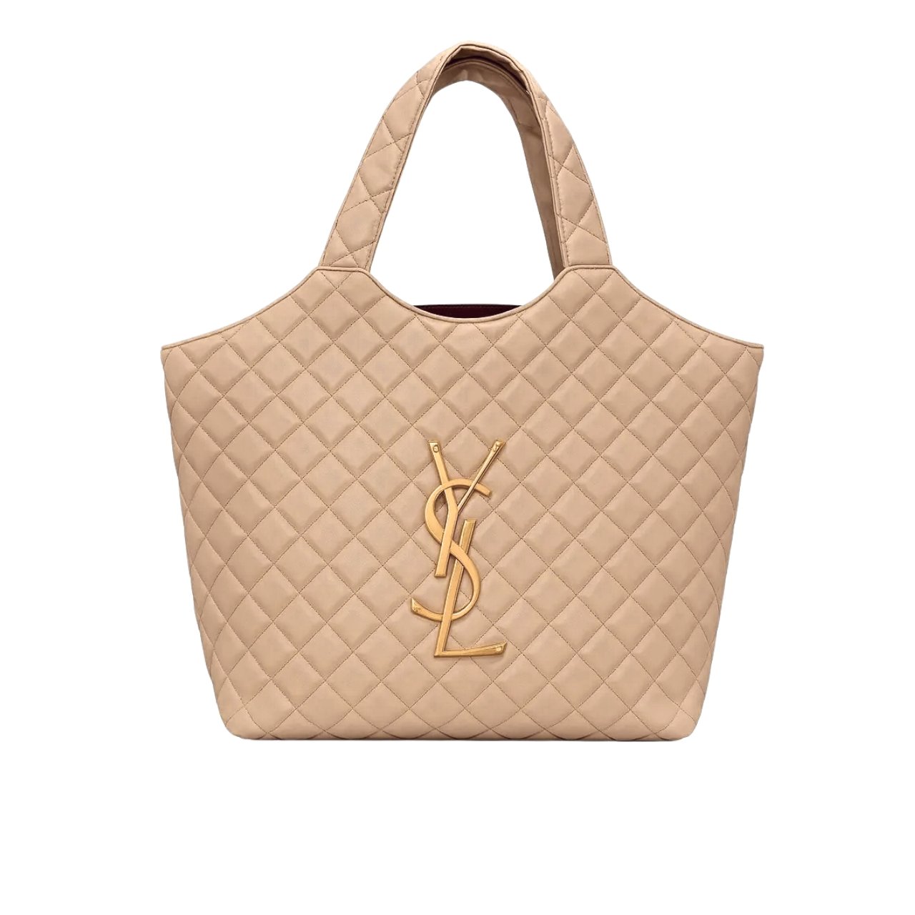 vel-3-5 Saint Laurent Icare Shopping Bag In Quilted Beige 40Cm - Image 1