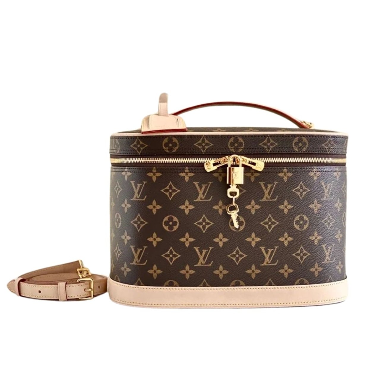 vel-6-1 Louis Vuitton Nice Vanity Monogram Brown And Beige 32Cm M44935 - Image 1