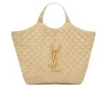 Saint Laurent Icare Maxi Shopping Bag In Quilted Beige 50Cm 698651AABR89748