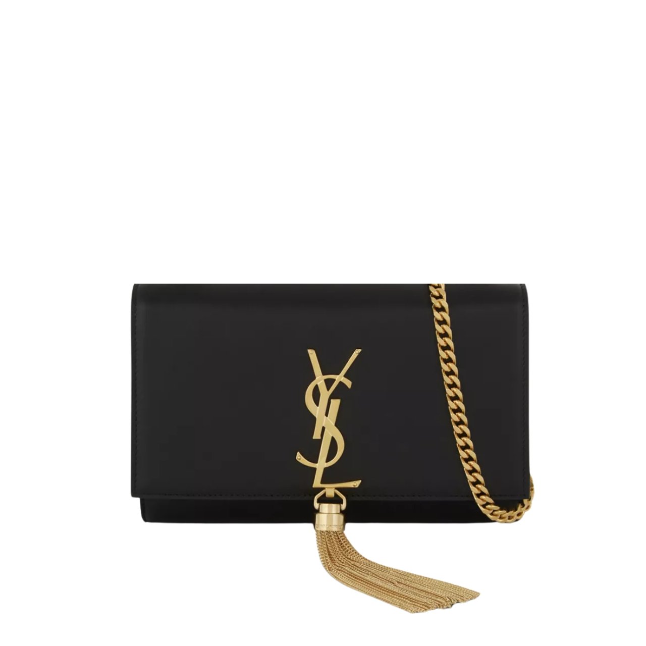 vel-9-2 Saint Laurent Kate Medium Chain Bag With Tassel In Grain De Poudre Black 24Cm 354119BOW0J1000 - Image 1